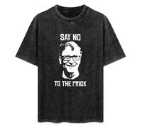 Say No to The Prick Conspiracy Men's T-Shirt Unisex Black Cotton Print Tee Shirts XL