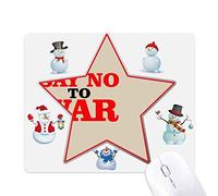 Say No to War World Love Peace World Tapis de souris Motif bonhomme de neige