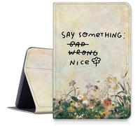 Say Something Nice Étui à fleurs pour iPad Air 13" 2024 M2, résistant aux chocs, pliable en cuir synthétique, support réglable avec mise en veille/réveil automatique pour iPad Air 13" 2024 Air M2 13
