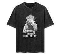 Say When I'm Your Huckleberry Doc Holliday Tombstone Movie Men's T-Shirt Unisex Black Cotton Print Tee Shirts XXL