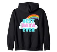 Saya - Best Saya Ever - Rainbow Cute Girl Saya Sweat à Capuche