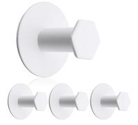 SAYAYO Crochet Adhesif Mural Patère Murale Salle de Bain 4 Pcs Blanc