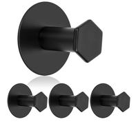 SAYAYO Crochet Adhesif Mural Patère Murale Salle de Bain 4 Pcs Noir Mat