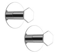 SAYAYO Crochet Adhesif Mural Patère pour Salle de Bain, Accroche Serviette sans Percage en SUS304 Acier Inoxydable, Crochets Muraux pour Chambre Cuisine Entrée, 2 Pcs Chrome Poli