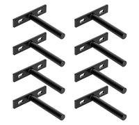 SAYAYO Equerre Etagere Murale Fixation Flottante Invisible, Support Etagere Murale en Métal, Tablette Flottante Support Charge Lourde, Longueur 73MM, Noir 8 Pcs, EJY70X75B-8P