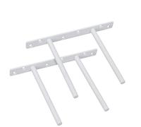 SAYAYO Equerre Etagere Murale Fixation Flottante Invisible, Tige Double Support Etagere Murale en Métal, Tablette Flottante Support Charge Lourde, Longueur 150MM, Blanc Brillant 2 Pcs, EJY9006W-2P