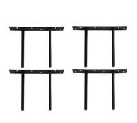 SAYAYO Equerre Etagere Murale Fixation Flottante Invisible, Tige Double Support Etagere Murale en Métal, Tablette Flottante Support Charge Lourde, Longueur 150MM, Noir 4 Pcs, EJY9006B-4P