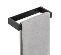 SAYAYO Porte Serviette Mural en SUS304 Acier Inoxydable, Support Serviette sans Perçage pour Salle de Bain Cuisine, Montage par Vis/Auto-adhésif, 20CM Noir Mat, EGJF23030-200-B