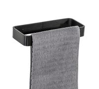SAYAYO Porte Serviette Mural sans Perçage pour Salle de Bain, Support Serviette Adhésif en Aluminium pour Cuisine Baignoire Lavabo, Noir 20CM, EGYS24030-200-3M-B