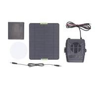 SAYEYBU Chauffage Solaire pour Serre, Chauffage Solaire 20 W pour Serre, Chauffage D'Appoint Portable, Kit De SéChage Et De Chauffage pour Niche pour Animaux,Noir