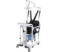 SAYEYBU Fauteuil De Transfert éLectrique/Manuel, Chaise De Douche Portable pour Personnes HandicapéEs, Fauteuil Roulant De Transfert Hauteur RéGlable, pour Personnes âGéEs,Electric