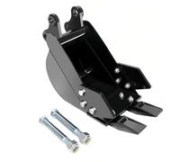 SAYEYBU Godet De Creusement éTroit, Accessoires pour Mini-Pelle De 20 Cm, Empattement Central : 9 Cm, Godet MéTallique pour TranchéE, avec Dents MéTalliques,Noir