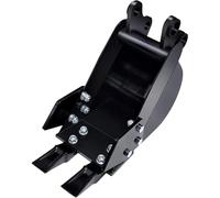 SAYEYBU Godet éTroit pour Mini-Pelle, Accessoire De Pelle RéTro 7,87 Pouces, TranchéE en Acier Au ManganèSe, avec Dents MéTalliques, PièCe De Rechange 200 Mm,Noir