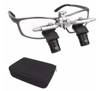 SAYEYBU Loupe Binoculaire Ergonomique Dentaire, Loupes Ergonomiques 48° 4,0X, 5,0X, 6,0X, Distance De Travail RéGlable : 350-450 Mm, Outils pour Loupes Chirurgicales,Noir,6.0X