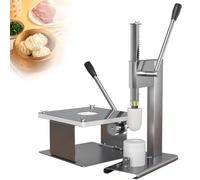 SAYEYBU Machine à Brioches Farcies à La Vapeur, Presse Manuelle en Acier Inoxydable, Brioches Semi-Automatiques, pour La Cuisson De DéLicieuses Raviolis,Argent,S