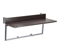 SAYEYBU Table De Balcon Pliante Murale RéGlable, Table Peu Encombrante Et RéGlable en Hauteur, IdéAle pour Les Petits Espaces, Parfaite pour Les Balcons Et Les Terrasses,Marron,100 * 37cm