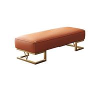 SAyfur Banc Bout De Lit Mode Lumière Meubles De Luxe Banc À Chaussures D'entrée Vestiaire Tabouret À Langer Repose-Pieds Chambre Chevet Canapé Banc Ottoman Banc (Couleur : Orange, Taille : 120 * 45 *