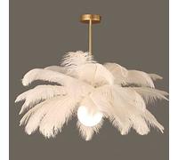 SAyfur Lampe à Plumes Suspendue, Lustre à Plumes Romantique pour Chambre de Fille, Lampes d'art de personnalité créative, luminaire Suspendu à Plumes Moderne pour Chambre à Coucher, Salon, Salle à