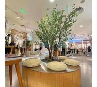 SayfuR Plante Artificielle Verte Feuille de Cloche Japonaise Fausse en Bois Ivre de Plancher en Pot