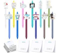 Sayglossy Lot de 24 stylos dentaires et bloc-notes avec stylo à bille à dents mignons, bloc-notes amusant, accessoires d'hygiène dentaire, cadeau pour infirmière, médecin, Noël, hiver, école