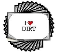 Saying Décalcomanies résistantes aux rayures, impression mate cool pour coque de téléphone étudiant | Décoration de chambre amusante contre les UV I Love Dirt (12 x 18 cm)