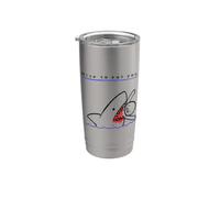 Sayings de requin Humour noir Nice To Eat Yo Gobelet isotherme en acier inoxydable double paroi