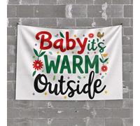 Sayings On Wood Signs Baby, It'S Warm Outside. Tapisserie patrons décorations de jour pour porche de printemps (75 x 100 cm)