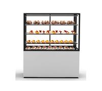 Sayl Vitrine Réfrigérée à 4 Faces avec Base 120-1200 x 600 x 1400 mm et Sans Accès Frontal - 3 étagères Réglables