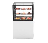 Sayl Vitrine Réfrigérée à 4 Faces avec Base 60 Serie Integra - 600 x 600 x 1100 mm et Sans Accès Frontal