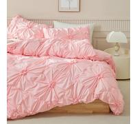 SAYNO Just Contempo Parure de lit avec housse de couette et 2 taies d'oreiller Motif fleurs Rose