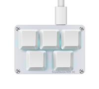 SAYODEVICE K05 HE Mini clavier effet Hall à déclenchement rapide pour OSU et Geometry Dash Rhythm Game Macro Clavier avec commutateurs linéaires magnétiques (blanc, commutateur vert Gateron Jade Pro
