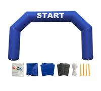 Sayok Arc gonflable en plein air arc gonflable ligne de départ gonflable course arc bannière avec souffleur d'air pour événement publicitaire (bleu)