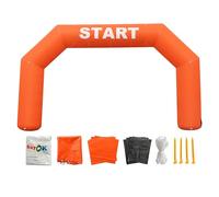 Sayok Arc gonflable en plein air arc gonflable ligne de départ gonflable course arc bannière avec souffleur d'air pour événement publicitaire (orange)