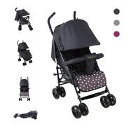 SAYOYO poussette petite pliable poussette de voyage avec position allongée,Noir