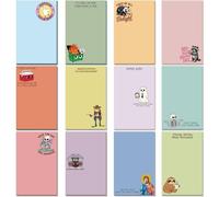 Saypacck Lot de 12 blocs-notes amusants, 12,7 x 7,6 cm, drôles, esthétiques | Bloc-notes sarcastiques, accessoires de bureau, cadeaux amusants pour collègues, femmes, hommes, employés, enseignants