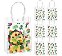 Saypacck Lot de 24 sacs cadeaux hawaïens Luau - Sacs de fête d'été tropicaux avec poignée - Sac à friandises Luau - Sac à bonbons en feuille de palmier - Pour l'été, le festival tropical Aloha
