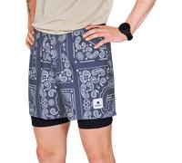 Saysky Paisley 2 In 1 Pace Shorts 5" Shorts S Bleu