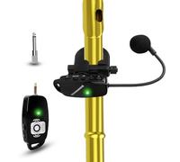 SAYTINAI Microphone flûte sans fil pour système d'instruments : microphone professionnel sans fil 2,4 G pour instruments de musique à vent, récepteur et émetteur, portée de 48,8 m pour flûte, piccolo