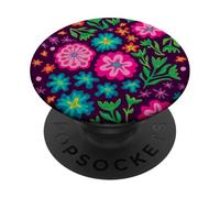 SAYULITA Bright Tropical Mexicain Art Folk Art Floral PopSockets PopGrip Adhésif