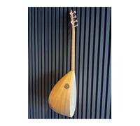 Saz Bağlama Courte Manche Fait Main avec Housse, Méthode, Médiators et Jeu de Cordes de Rechange - Manche en Hêtre, Table en Épicéa, Corps en Peuplier - 19 Frettes