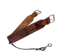 Sazaar Tack Sangle de serrage arrière en cuir lisse pour selle de cheval Western ST-008