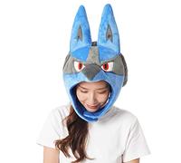 SAZAC Bonnet Kigurumi - Pokémon - Lucario - Bonnet Costume confortable - Taille adulte - Bleu, bleu, One Size-M