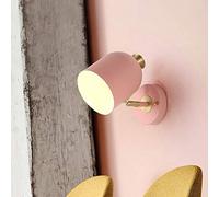 SAZDFY Europe Du Nord Moderne Chevet Appliques Murales,e27 Douille Led 5w Réglable Chambre à Coucher Art] Salon Luminaire 25x22cm-rose