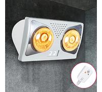 SAZDFY Salle de Bain avec Chaleur et éclairage LED Lampe chauffante de Plafond de Salle de Bain intégrée sans poinçon,Chauffage et lumière,Chauffage de Plafond Mural pour Salle de Bain