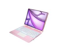 Sazfli Étui Clavier pour iPad Pro 12,9" 6/5/4/3 Gen - Magnétique Amovible, pavé Tactile, 7 Couleurs, BT, T209D, Rose