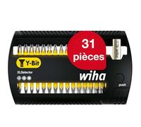 Jeu d'embouts PH 1, PH 2, PH 3, T 10, T 15, T 20, T 25, T 30, T 40, PZ 1, PZ 2, PZ 3 Wiha 41832 Acier molybdène vanadium trempé