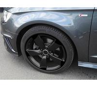 SB CarDesign 8-9x19 Pouces Autocollants de Jante pour A3 Tt RS3 8P Audi 5-Arm Rotor Jantes Jante Autocollant - Noir