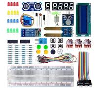 SB Components Arduino Starter Kit, 33 modules, 24 leçons, kit ultime, platine d'expérience, fils de démarrage, résistances, LED, relais, capteurs
