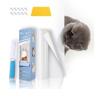 SB Protection Canape Chat Anti Griffe 20X500cm + Rouleau à Charpie + Spatule de Pose + 10 Pings | Anti Griffe Chat Canapé et Meubles pour Rous Types d'animaux de Compagnie.