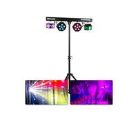 BeamZ Lighting ShowBar SB02 – 2 PAR + 2 Derby sur batterie, DMX 6/8 canaux, LED, télécommande